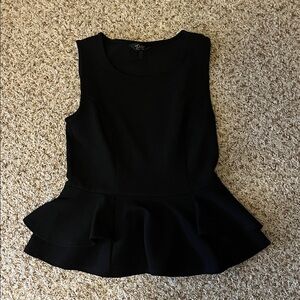 Thalia Sodi Black Peplum Blouse